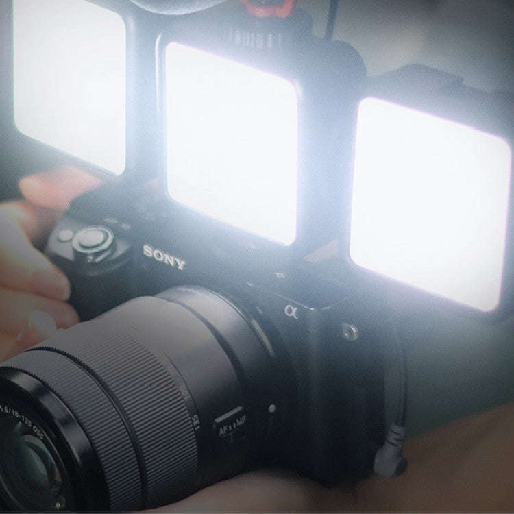 VIJIM VL81 Portable Three Cold and Hot Shoes Dual Color Temperature Fill Light Shooting Recording...