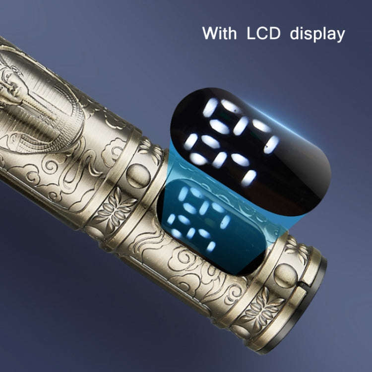 Vintage Pharaoh Engraving USB Rechargeable Hair Clipper With LCD Display(Green)