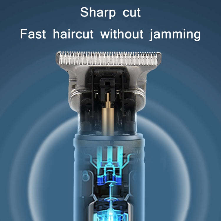 Vintage Pharaoh Engraving USB Rechargeable Hair Clipper With LCD Display(Green)