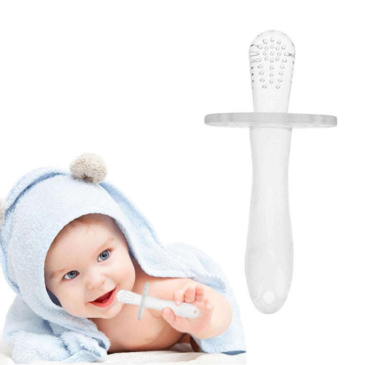 Baby Silicone Molar Stick Baby all Silicone Molar Stick Bite Teether(Transparent)