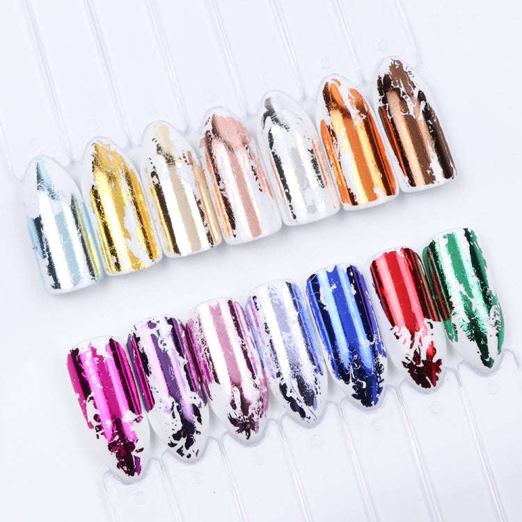 3 PCS Gold Silver Slider Foil For Nail Holographic Transfer Wrap Sticker Adhesive Starry Manicure...