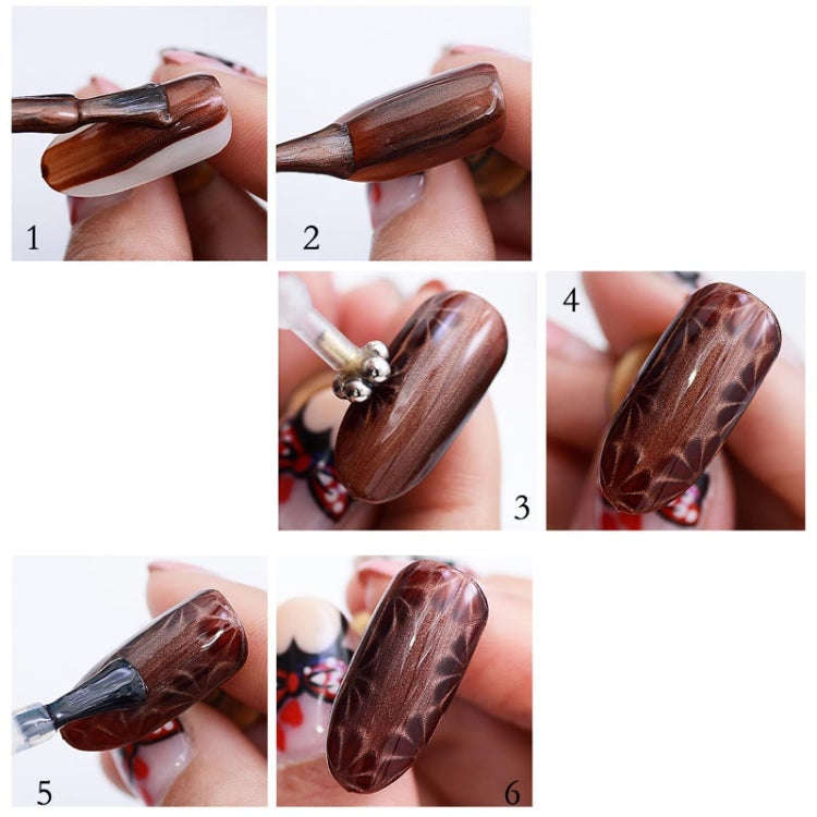 3 PCS Cat Eye Gel Magnet Pen Double Head Magnetic Pen Plum Branding Flower Magnetic Pen Nail Cat ...