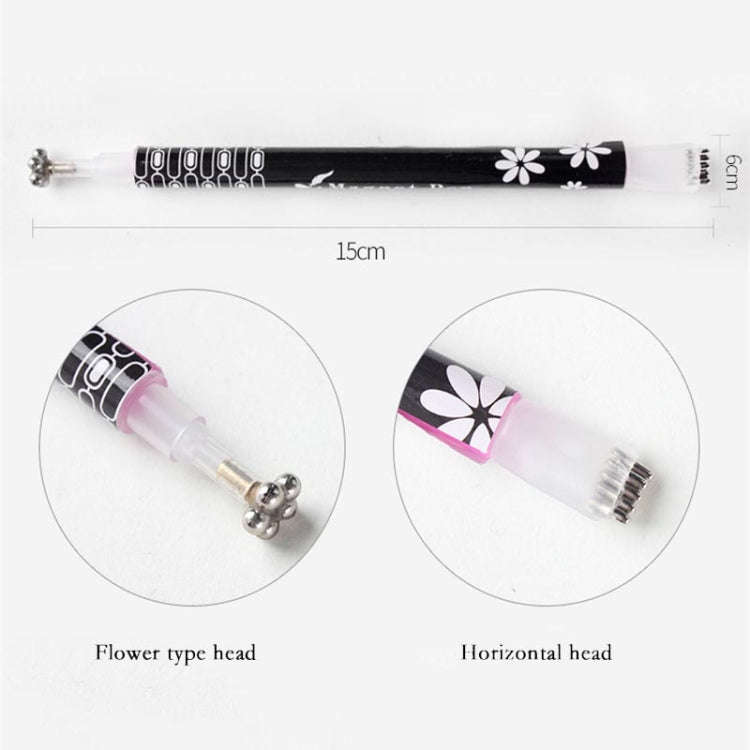 3 PCS Cat Eye Gel Magnet Pen Double Head Magnetic Pen Plum Branding Flower Magnetic Pen Nail Cat ...