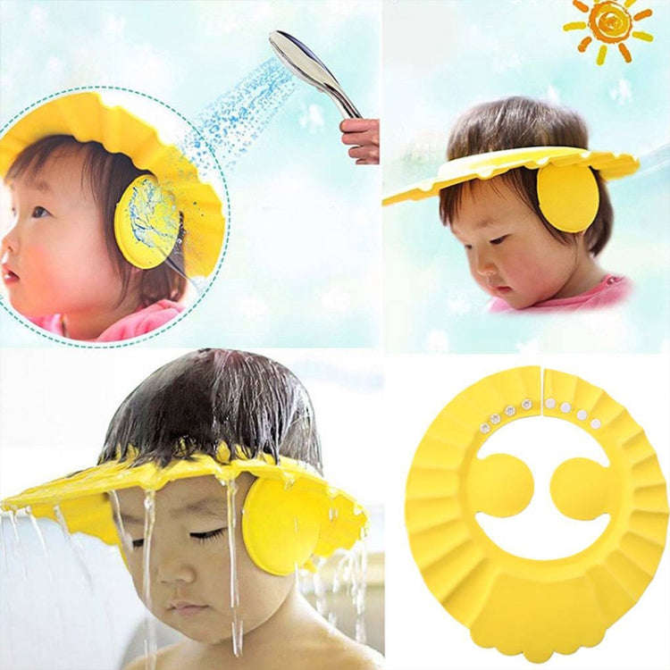 5 PCS Safe Baby Shower Cap Kids Bath Visor Hat Adjustable Baby Shower Cap Protect Eyes Hair Wash ...