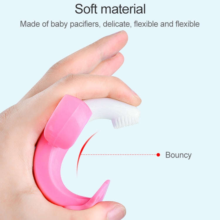 3 PCS Baby Silicone Training Toothbrush Banana Shape Safe Toddle Teether Chew Toys Teething Ring ...