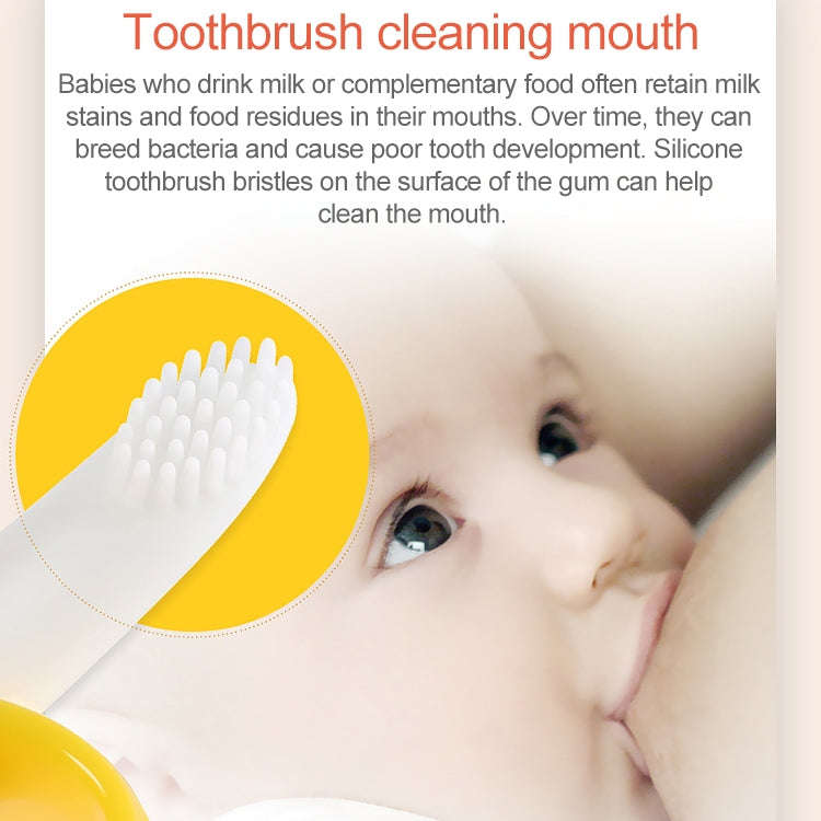3 PCS Baby Silicone Training Toothbrush Banana Shape Safe Toddle Teether Chew Toys Teething Ring ...