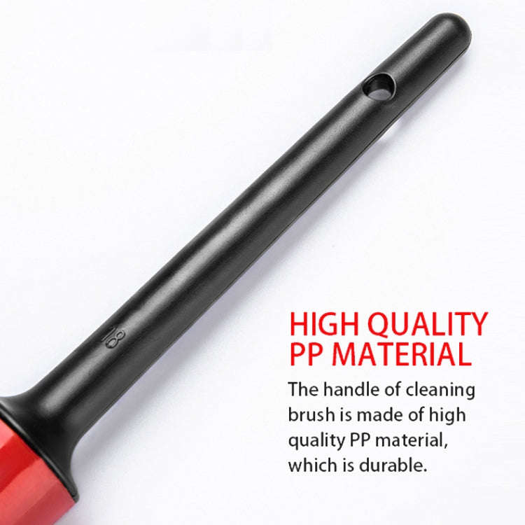 5 in 1 Car Detailing Brush Cleaning Natural Boar Hair Brushes Auto Detail Tools Products Wheels D...