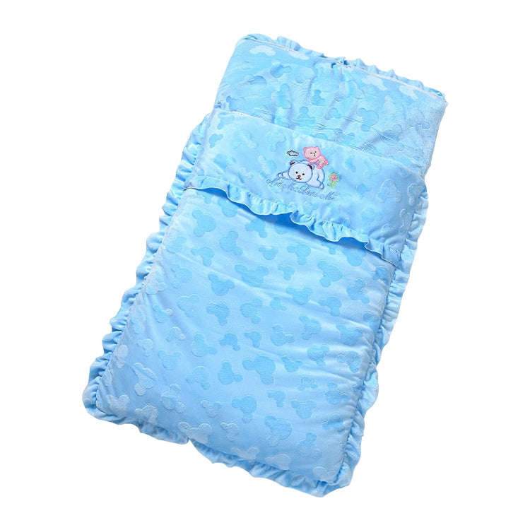 Autumn and Winter Models Thicken Baby Sleeping Bag Cartoon Embroidery Baby Stroller Accessories(B...