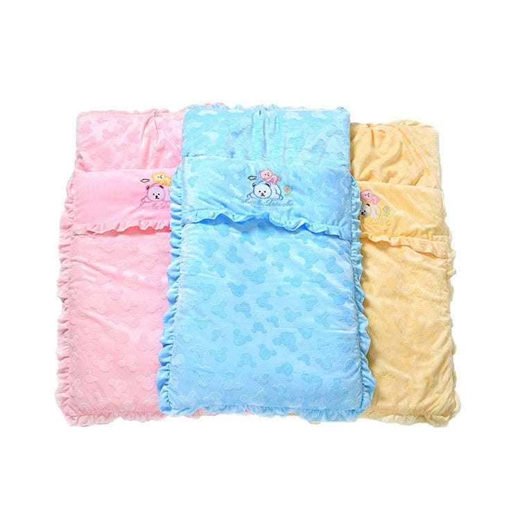 Autumn and Winter Models Thicken Baby Sleeping Bag Cartoon Embroidery Baby Stroller Accessories(B...