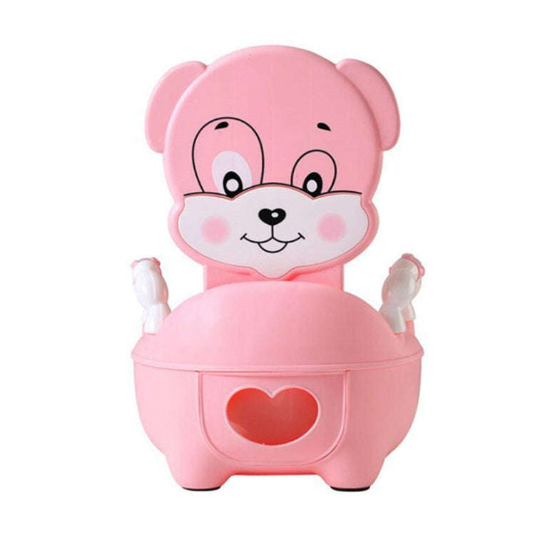 Baby Potty Toilet Bowl Training Seat Portable Urinal Comfortable Backrest Cartoon Cute Toilet(Pin...