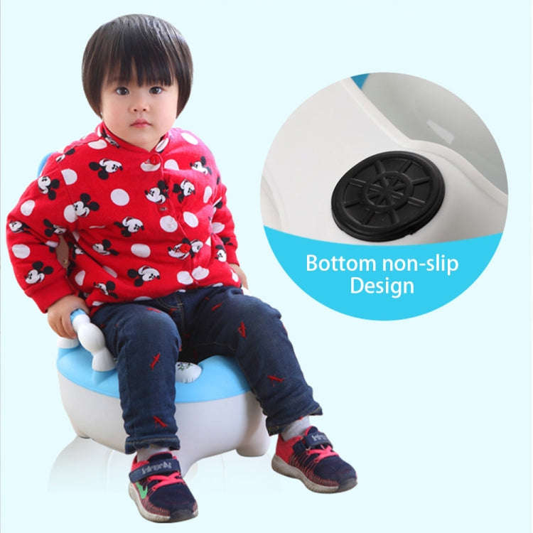 Baby Potty Toilet Bowl Training Seat Portable Urinal Comfortable Backrest Cartoon Cute Toilet(Pin...