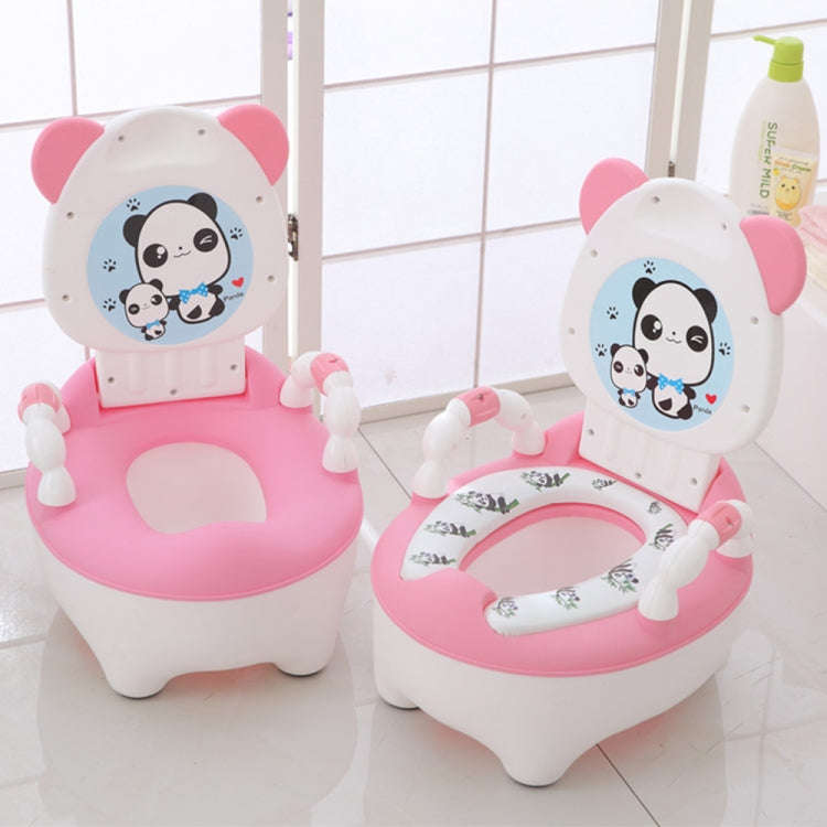 Baby Potty Toilet Bowl Training Seat Portable Urinal Comfortable Backrest Cartoon Cute Toilet(Pin...