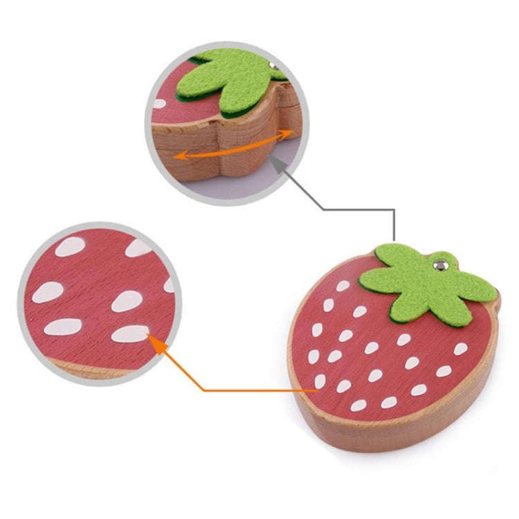 Strawberry Preserved Baby Teeth Wooden Preservation Box(English Stickers)
