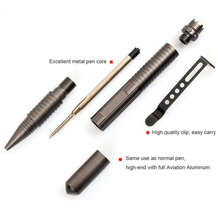 Portable Multi-function Pen Self Defense Supplies Weapons Protection Tool(Black)