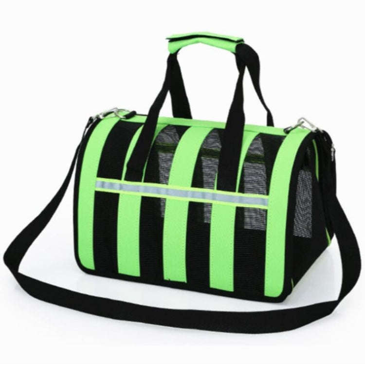 Foldable Mesh Breathable Pets Go Out Portable Diagonal Carrying Bag, Size:M(Black)