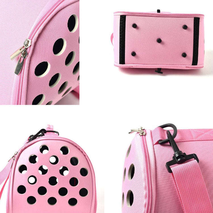 Cats and Dogs Go Out Portable Breathable Foldable EVA Pet Bag, Size:52×27×28cm(Pink)