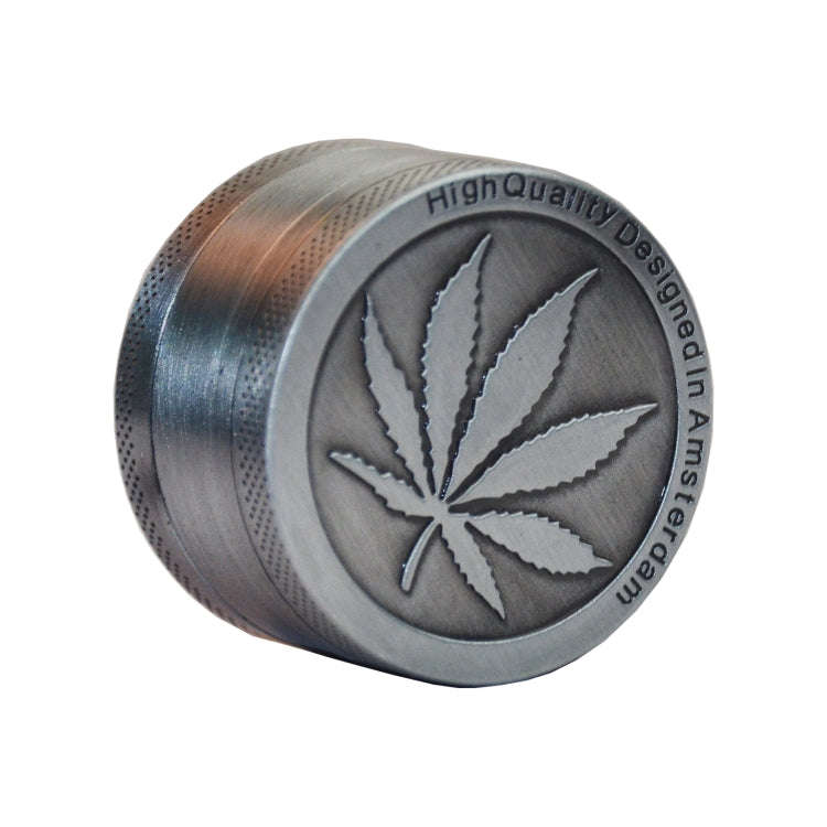 Weed Grinder Metal Stainless Steel Maple leaf Type Herbal Herb Tobacco Grinder, Size:30MM 3 laryers