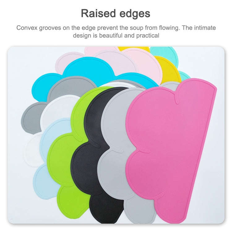 Children Cloud Silicone Placemat Waterproof Environmental Protection Student Table Mat, Color:Yellow