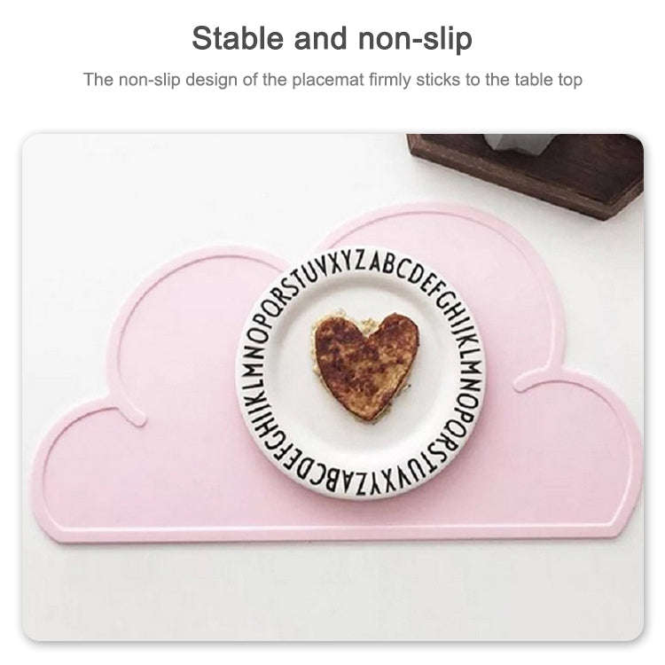 Children Cloud Silicone Placemat Waterproof Environmental Protection Student Table Mat, Color:Yellow