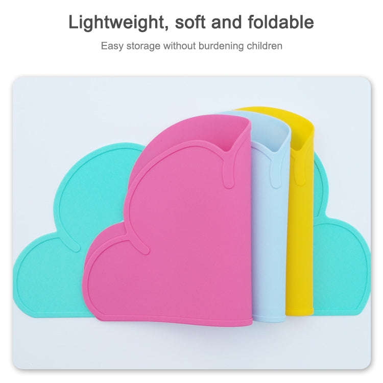 Children Cloud Silicone Placemat Waterproof Environmental Protection Student Table Mat, Color:Blue