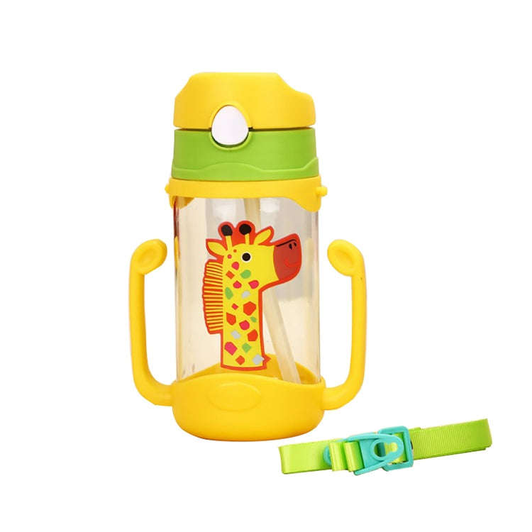 400 ml Baby Bottle Silicone Children's Drink Cup Bouncing Opening with Handle with Cartoon Patter...