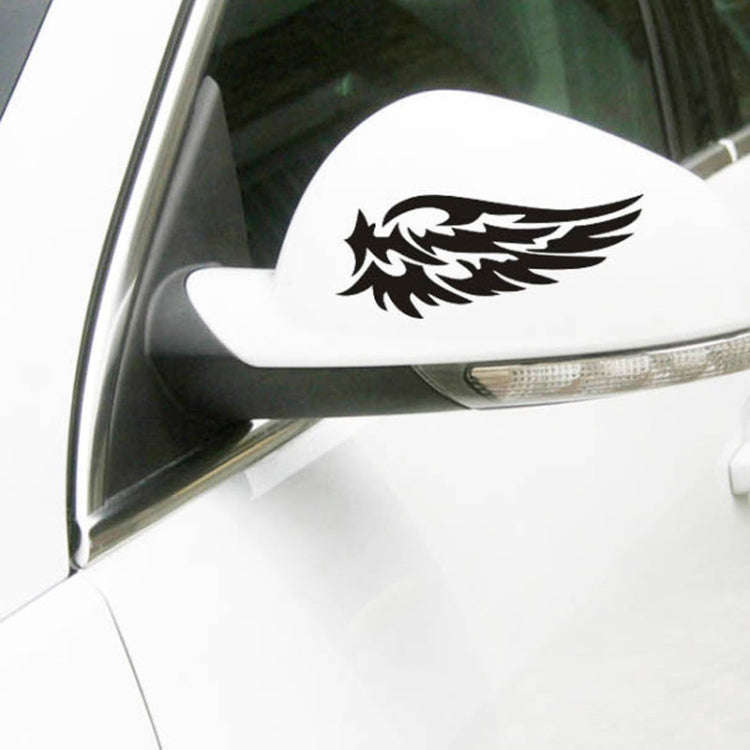 5 PCS Guardian Angel Wings Lovely Reflective Car Stickers Fashion Car Rearview Mirror Decal (Black)