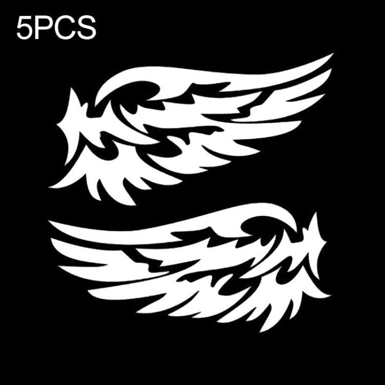5 PCS Guardian Angel Wings Lovely Reflective Car Stickers Fashion Car Rearview Mirror For Strip S...