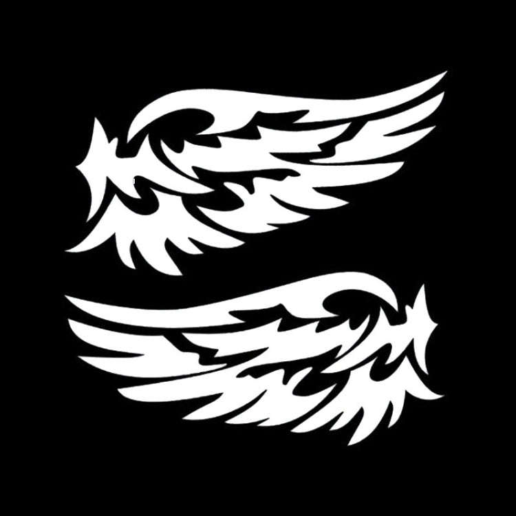 5 PCS Guardian Angel Wings Lovely Reflective Car Stickers Fashion Car Rearview Mirror For Strip S...