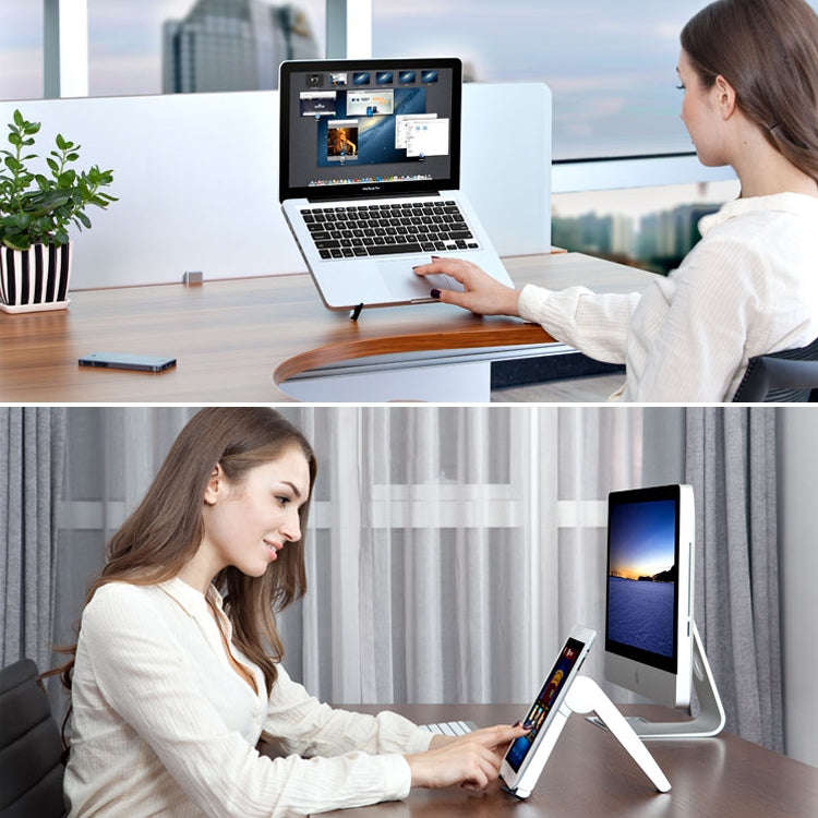Tablet PC Laptop Desktop Bracket Cooling Triangle Bracket(Black)