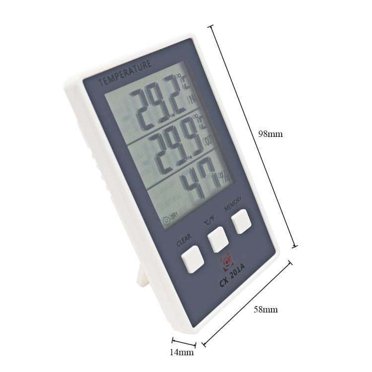 CX-201A LCD Digital Weather Station Thermometer Hygrometer Indoor  Outdoor Temperature Humidity M...