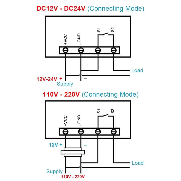 High-precision Microcomputer Intelligent Digital Display Switch Thermostat, Style:12V Power Suppl...