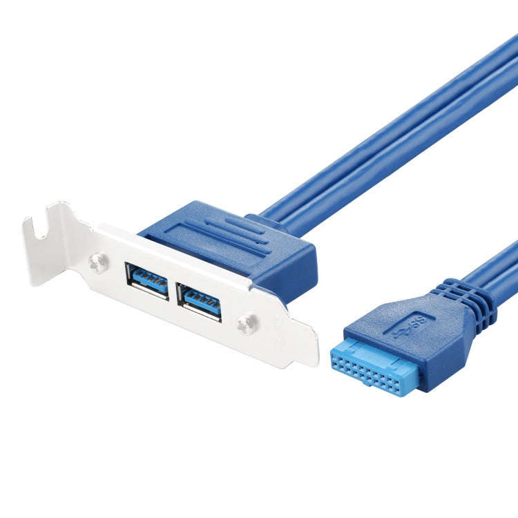 USB3.0 20P Bezel Cable Chassis PCI Bit Expansion USB3.0 Female Full-height Half-height Bezel(Blue...