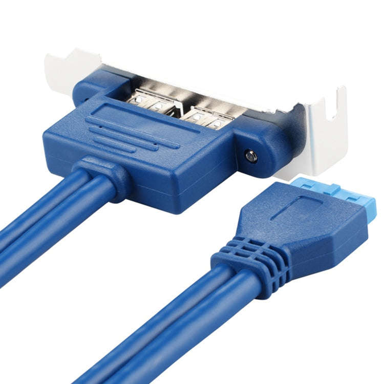 USB3.0 20P Bezel Cable Chassis PCI Bit Expansion USB3.0 Female Full-height Half-height Bezel(Blue...