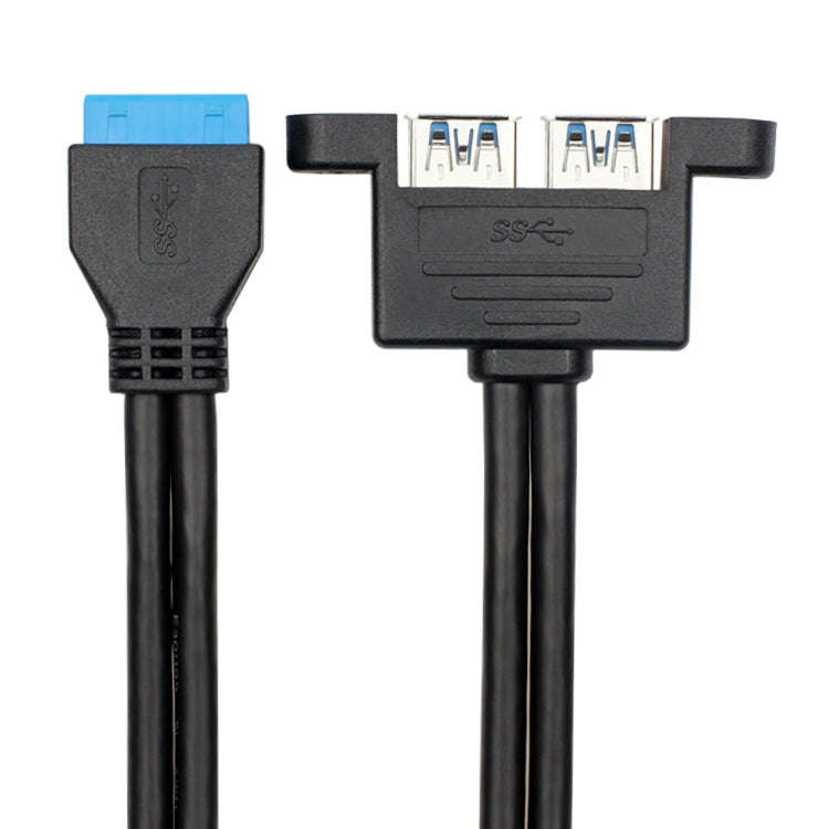 USB3.0 20P Bezel Cable Chassis PCI Bit Expansion USB3.0 Female Full-height Half-height Bezel(Blue...
