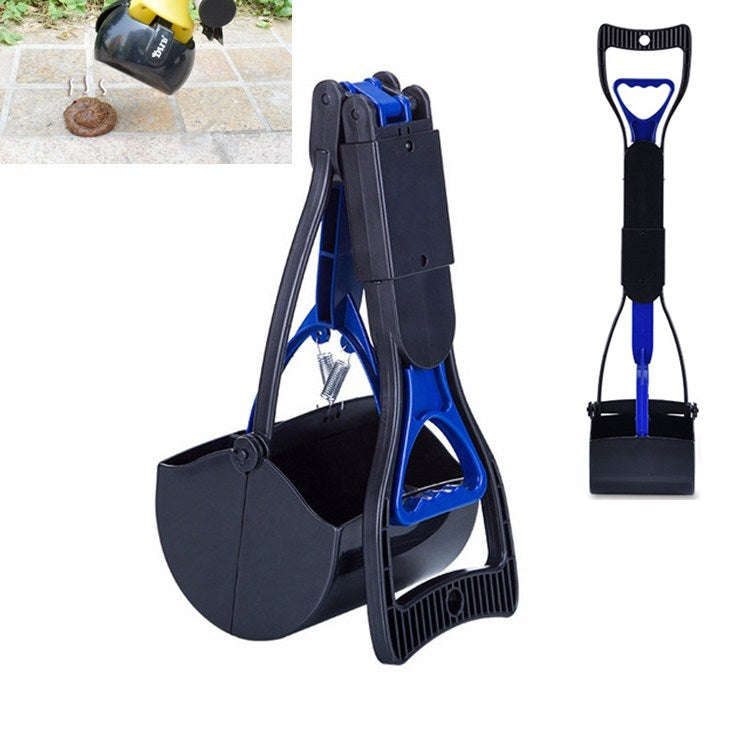 Long Handle Pet Toilet Picker Dog Foldable Toilet(Blue)