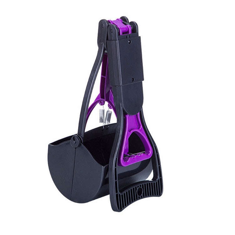 Long Handle Pet Toilet Picker Dog Foldable Toilet(Purple)
