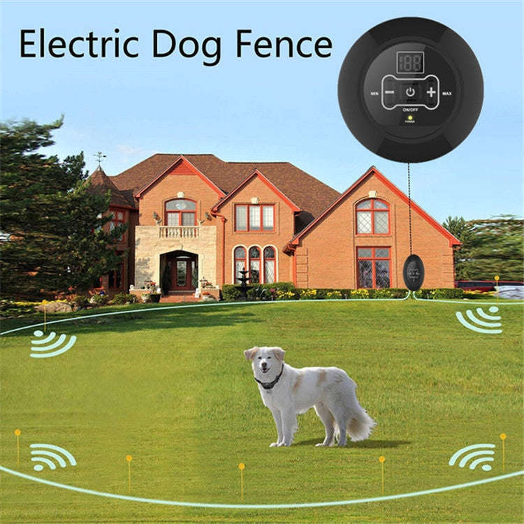 Electronic Fence Wireless Pet Training Device Bark Stop, Plug Type:UK Plug(With 1 Collar)