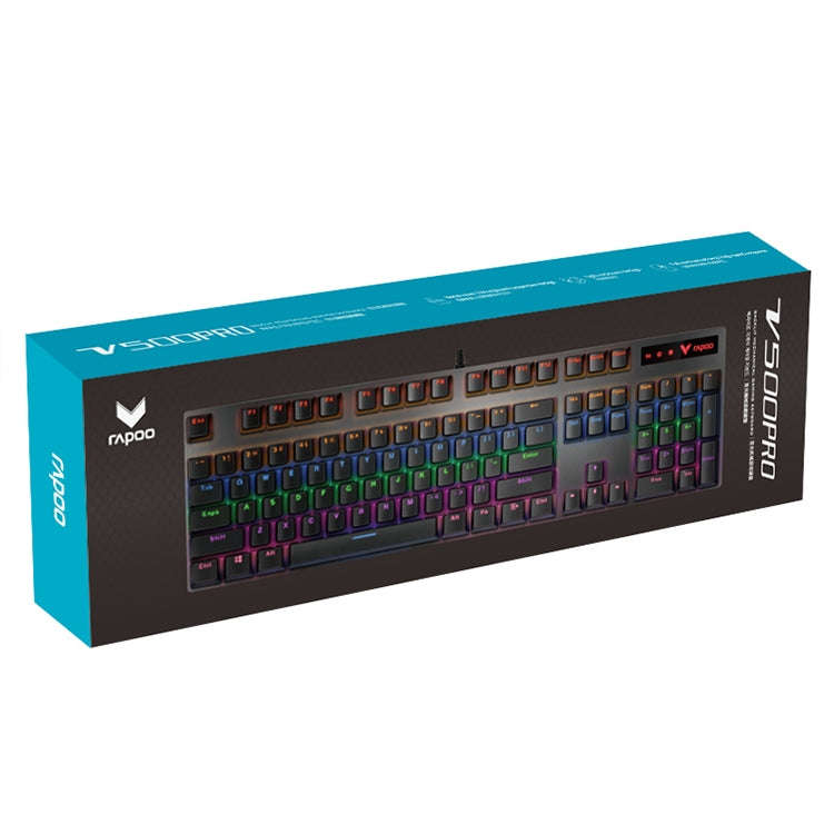 Rapoo V500 PRO Mixed Light 104 Keys Desktop Laptop Computer Game Esports Office Home Typing Wired...