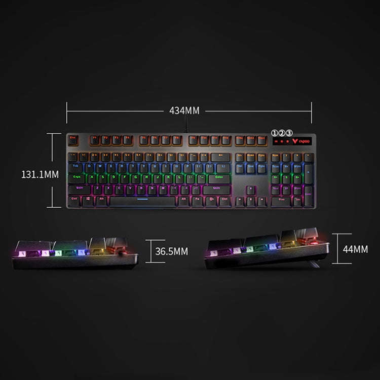 Rapoo V500 PRO Mixed Light 104 Keys Desktop Laptop Computer Game Esports Office Home Typing Wired...