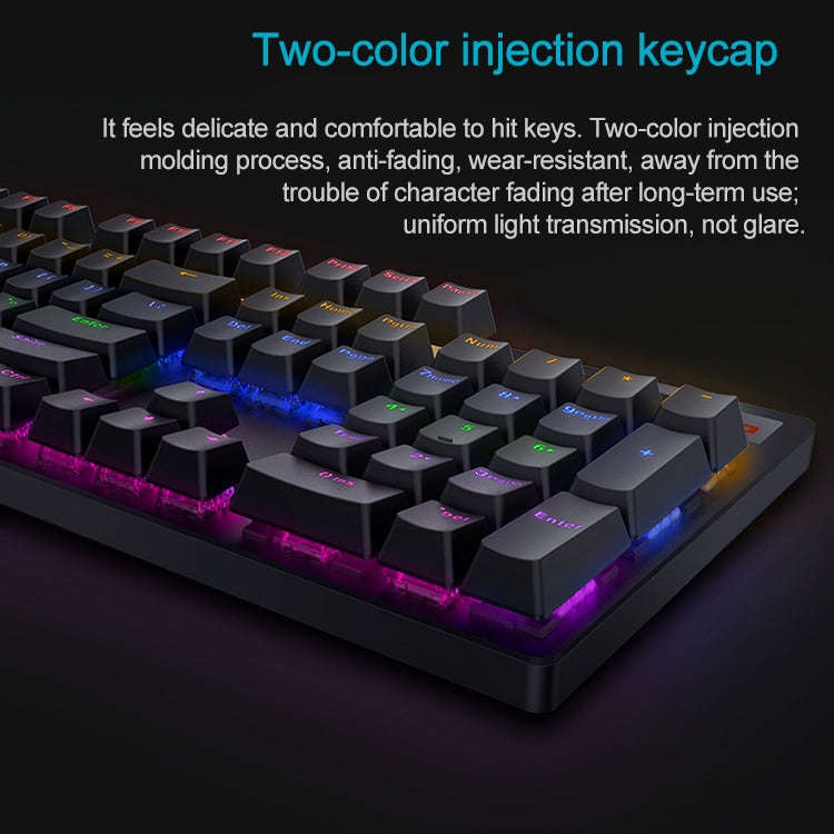 Rapoo V500 PRO Mixed Light 104 Keys Desktop Laptop Computer Game Esports Office Home Typing Wired...