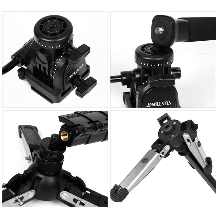 YUNTENG VCT-288RM SLR Camera Monopod Camera Support Foot Hydraulic Head Professional Photography ...