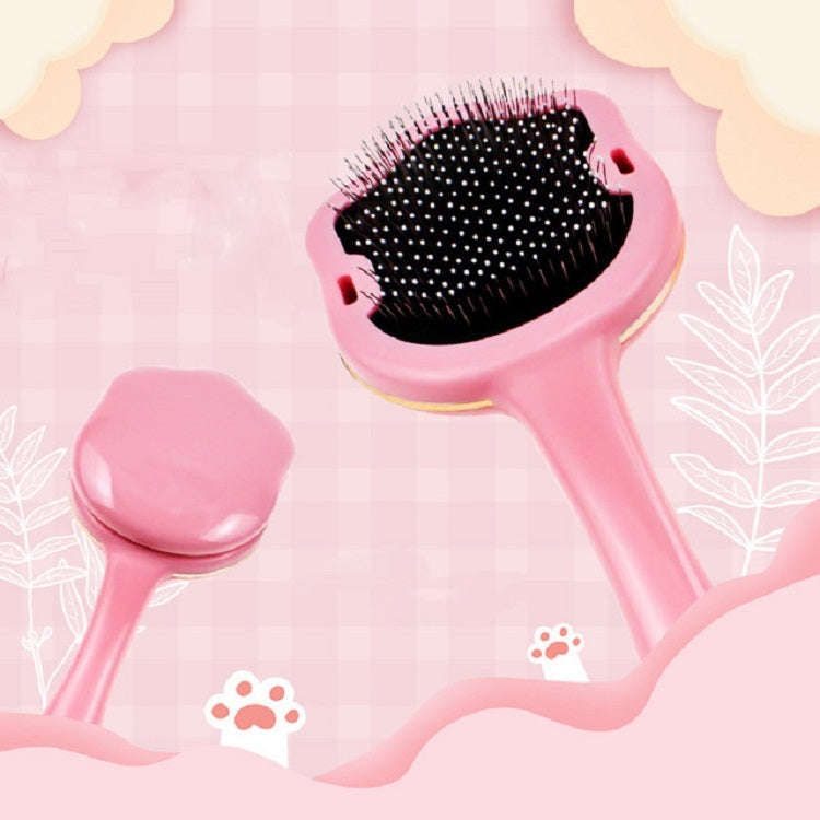 Footprint Pet Hair Removal Comb Dog Cat Hair Remover(Pink)
