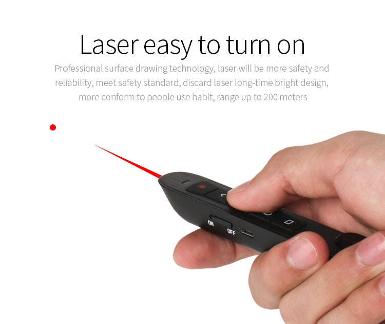 Rechargable RF 2.4G Wireless Presenter with Air Mouse PowerPoint Remote Control