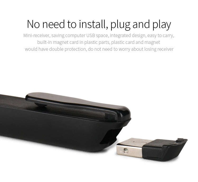 Rechargable RF 2.4G Wireless Presenter with Air Mouse PowerPoint Remote Control