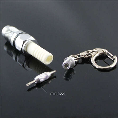 2 PCS Casual LED Key Chain Spark Plug Key Chain Keychain Car Parts Keyring Car Styling Accessorie...