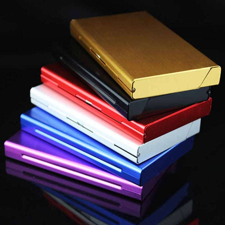 Ultra-thin Personality Creative Ladies Cigarette Case Metal Cigarette Case(Blue)
