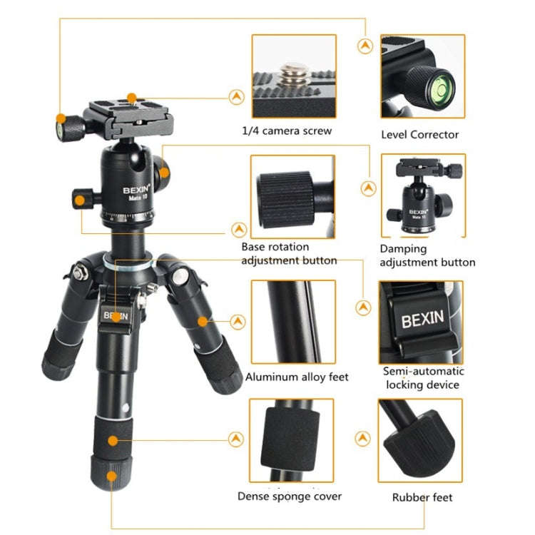 BEXIN Mate 10 Mobile Phone Camera Desktop Aluminum Alloy Tripod Mount Live Broadcast Selfie Stick...