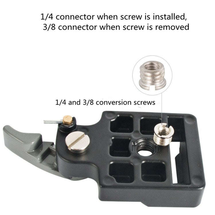 BEXIN Tripod Head Quick Release Plate Holder For Manfrotto 200PL-14(Grey)