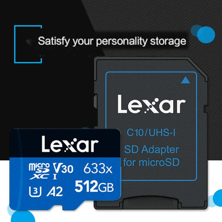 Lexar 633x 512GB High-speed Flash Memory Card Sports Camera Mobile Phone TF Car Driving Recorder ...