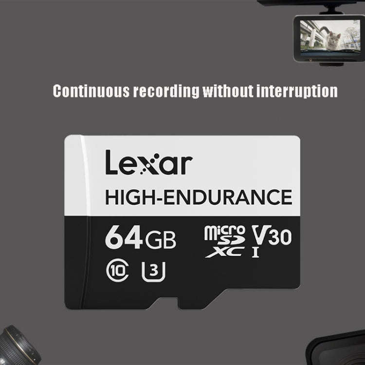 Lexar MicroSDHC 64GB High-endurance Memory Card Driving Recorder Security Monitoring TF Card Vide...